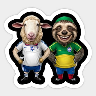 England vs Brazil Sticker